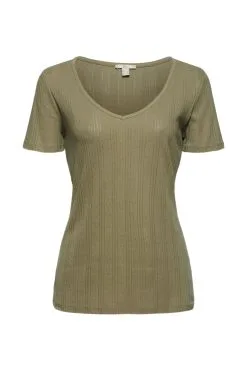 Edc By Esprit Ajour-T-Shirt Light Khaki