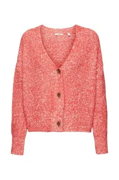Edc By Esprit Cardigan Mit V-Ausschnitt Red