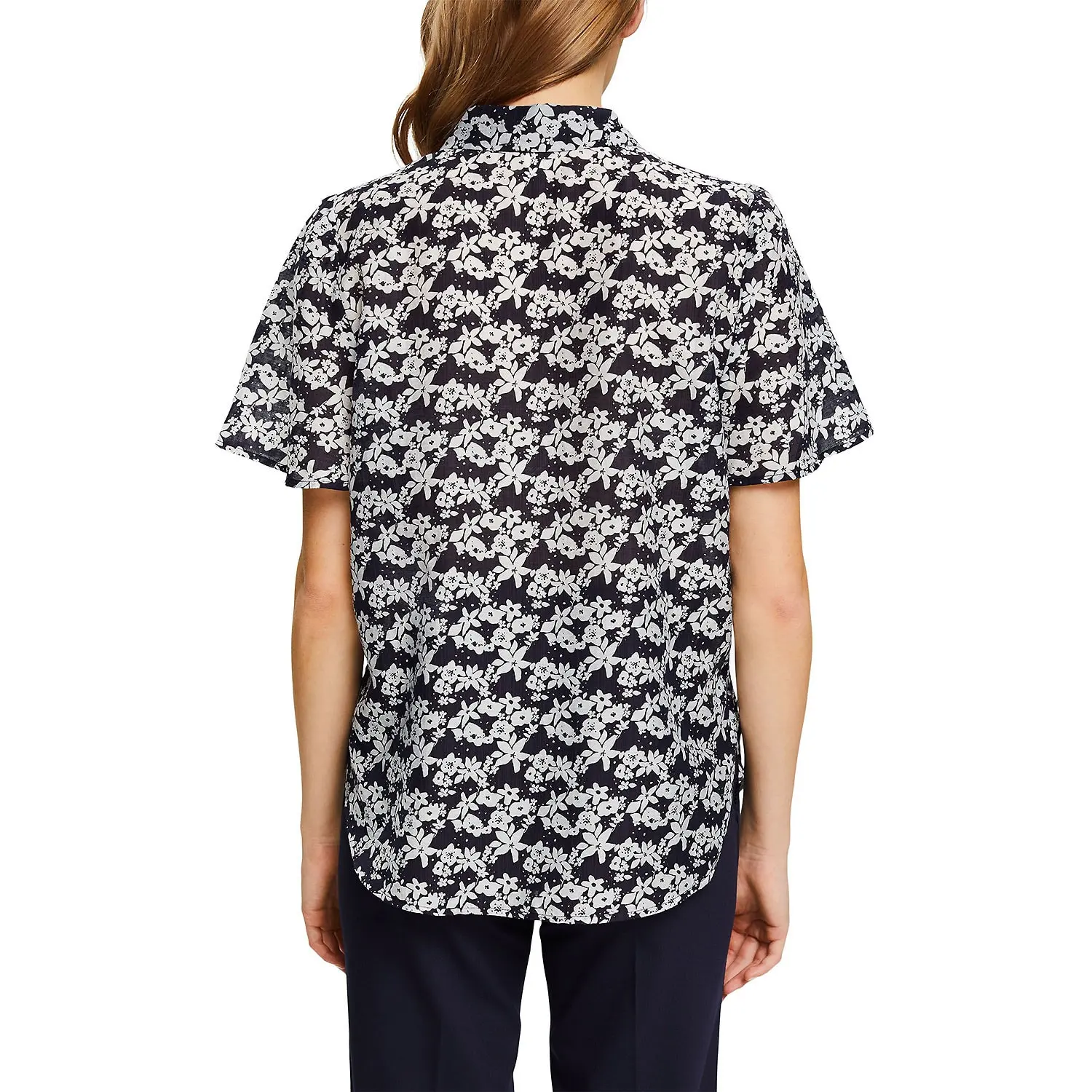 Edc By Esprit Geblümte Bluse In Marine – Bild 3