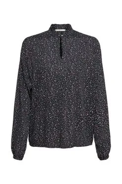 Edc By Esprit Gemusterte Bluse Black