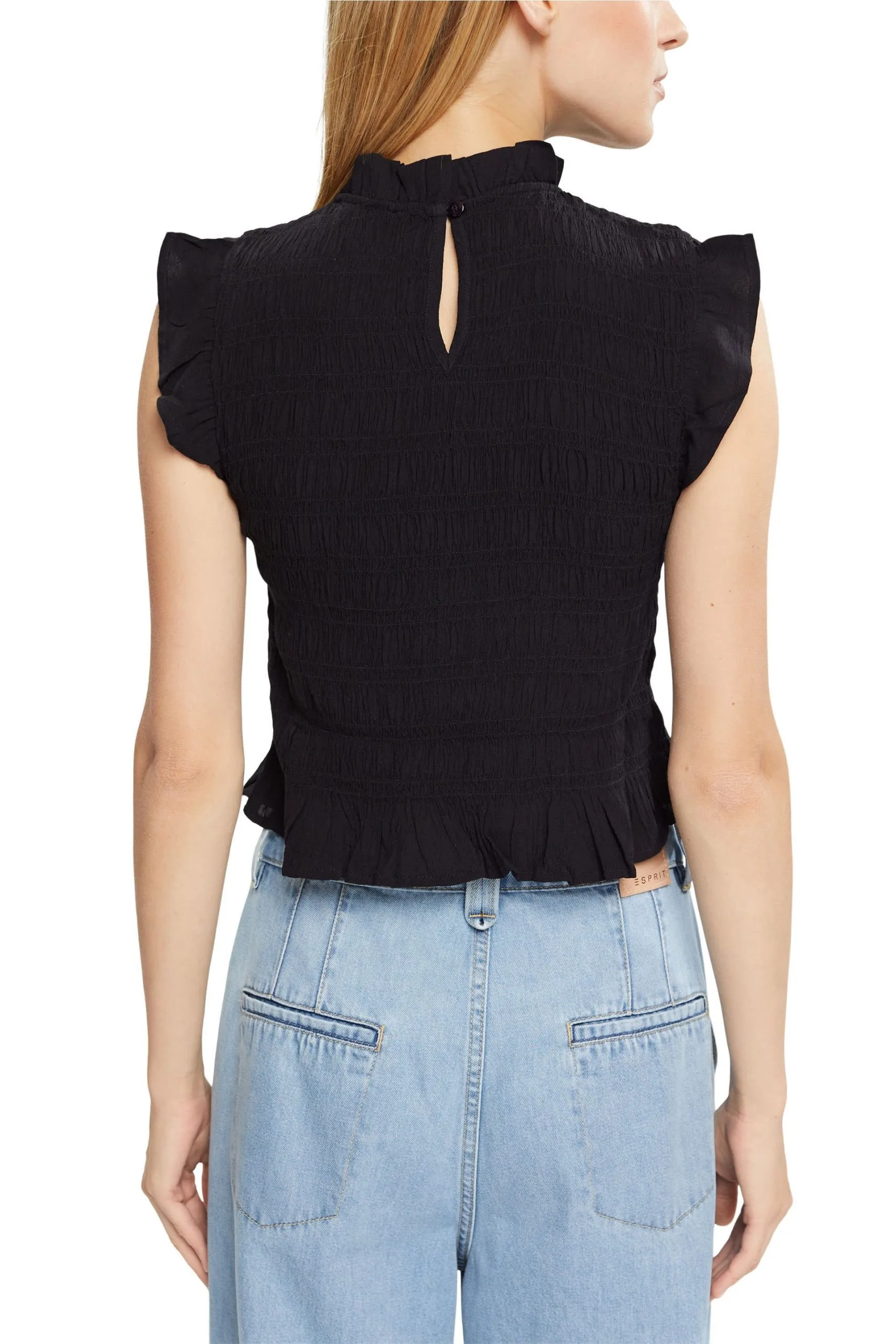 Edc By Esprit Gesmokte Bluse Black – Bild 3