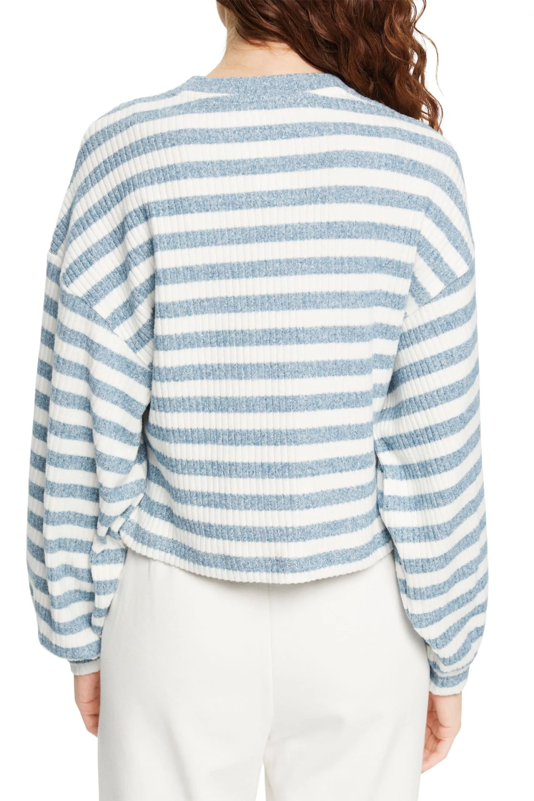 Edc By Esprit Gestreifter Pullover Petrol Blue – Bild 3