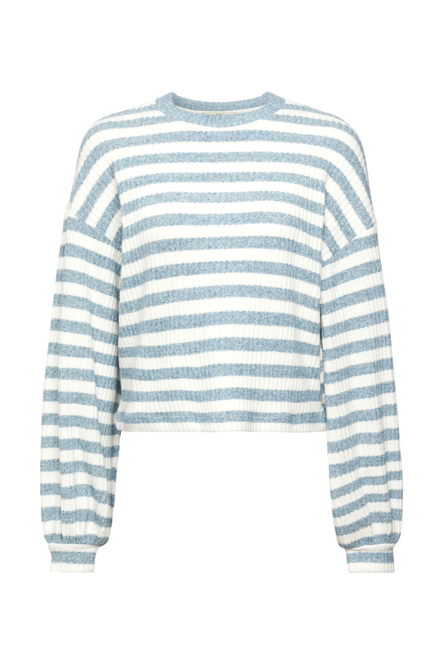 Edc By Esprit Gestreifter Pullover Petrol Blue