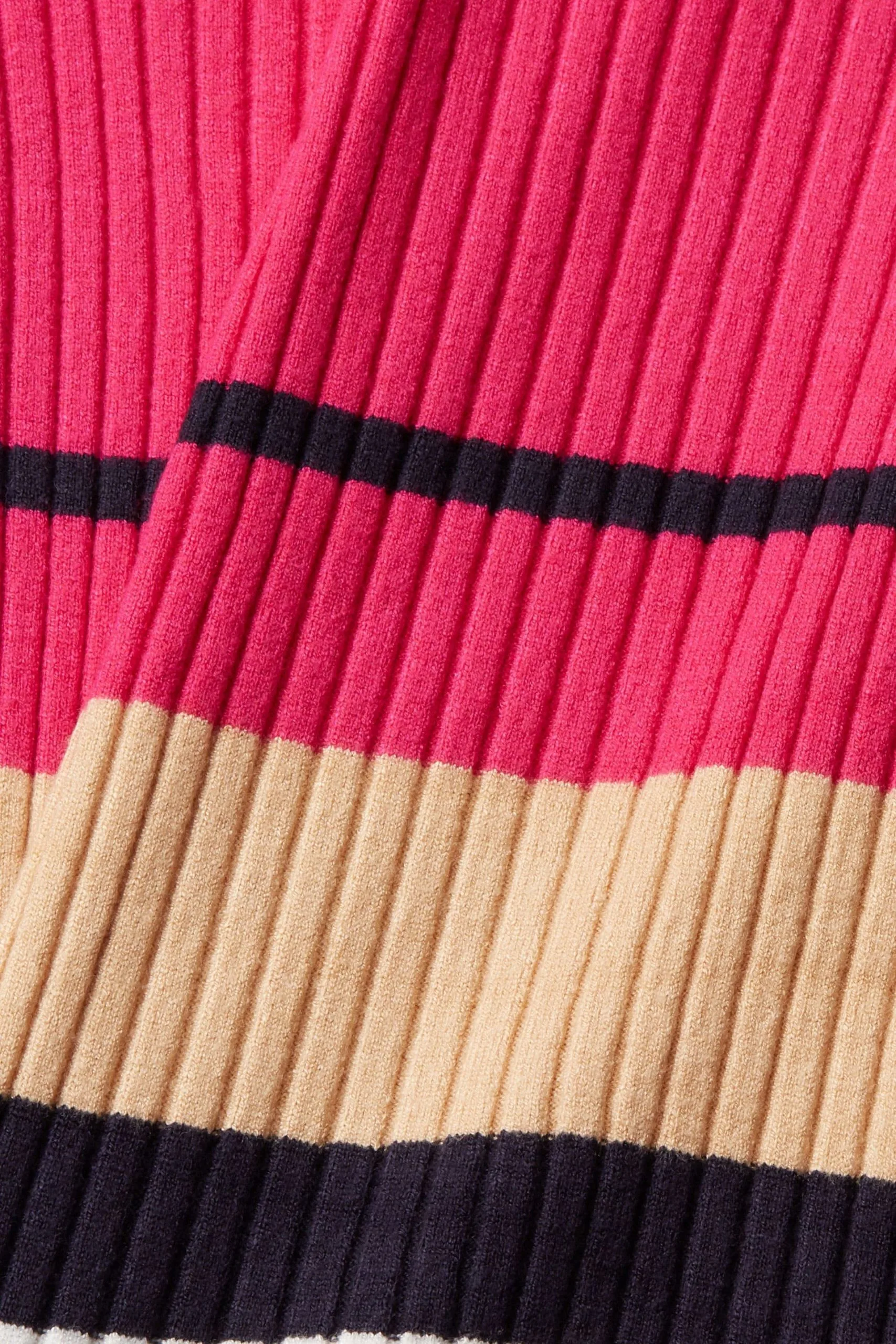 Edc By Esprit Gestreifter Pullover Pink Fuchsia – Bild 4