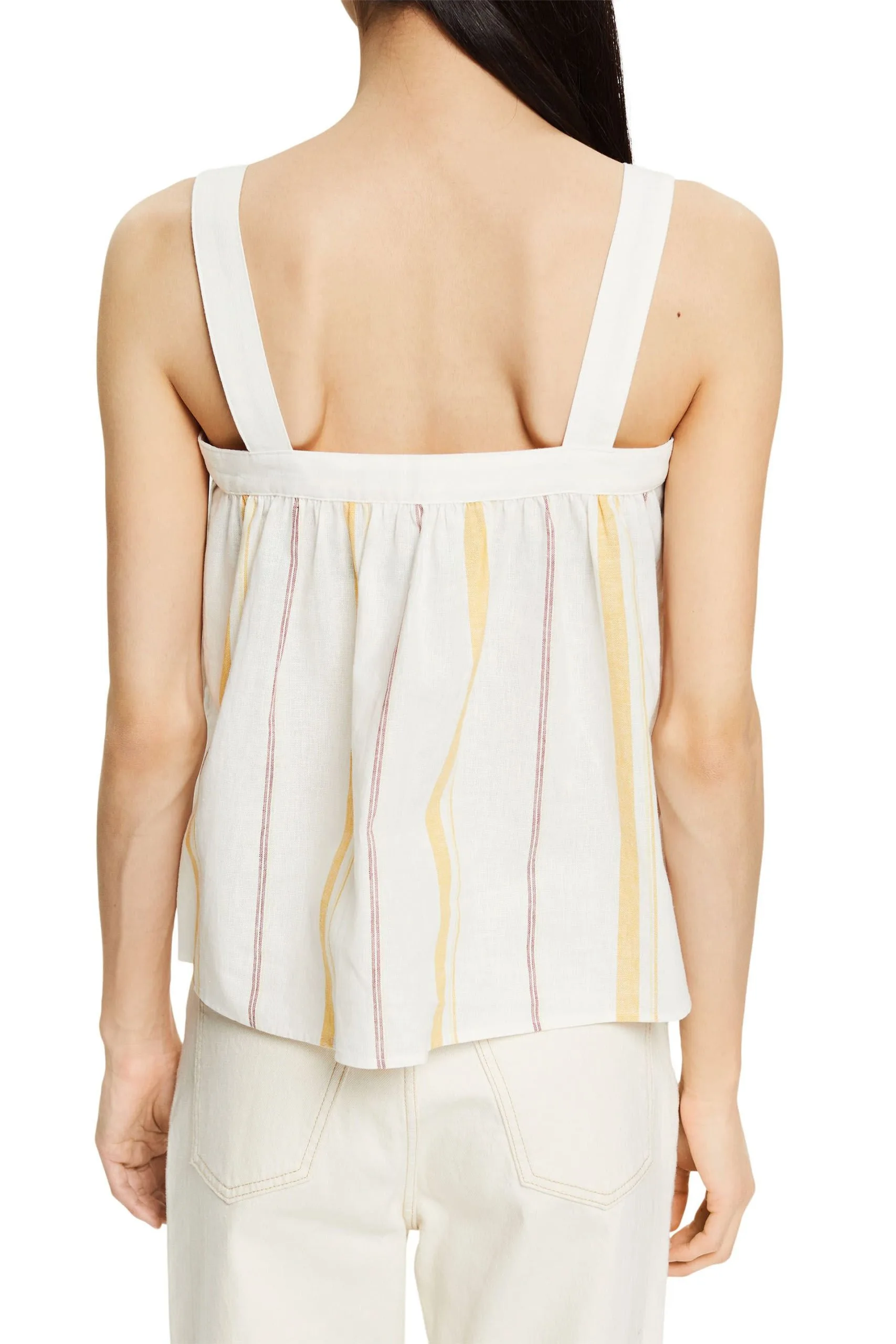 Edc By Esprit Gestreiftes Top Off White 2 – Bild 3