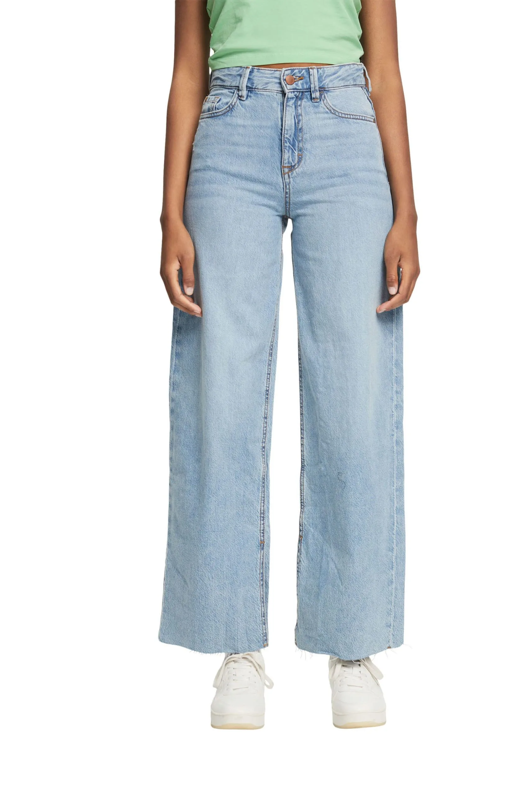 Edc By Esprit Jeans Mit Weitem Bein Blue Light Wash – Bild 2