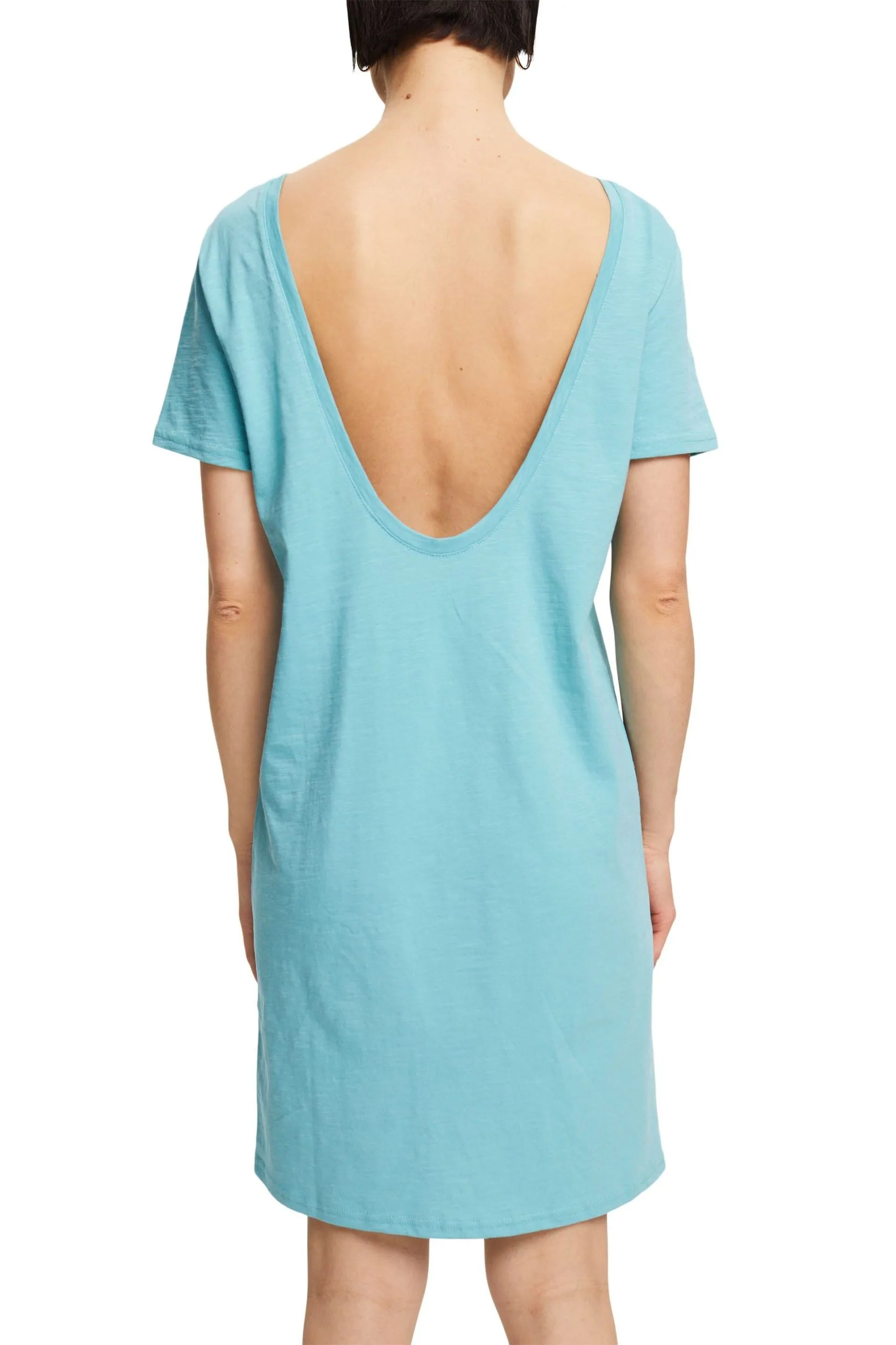 Edc By Esprit Jersey-Kleid Mit Rückenausschnitt Aqua Green – Bild 3