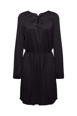 Edc By Esprit Jerseykleid Mit Tasselbändern Black