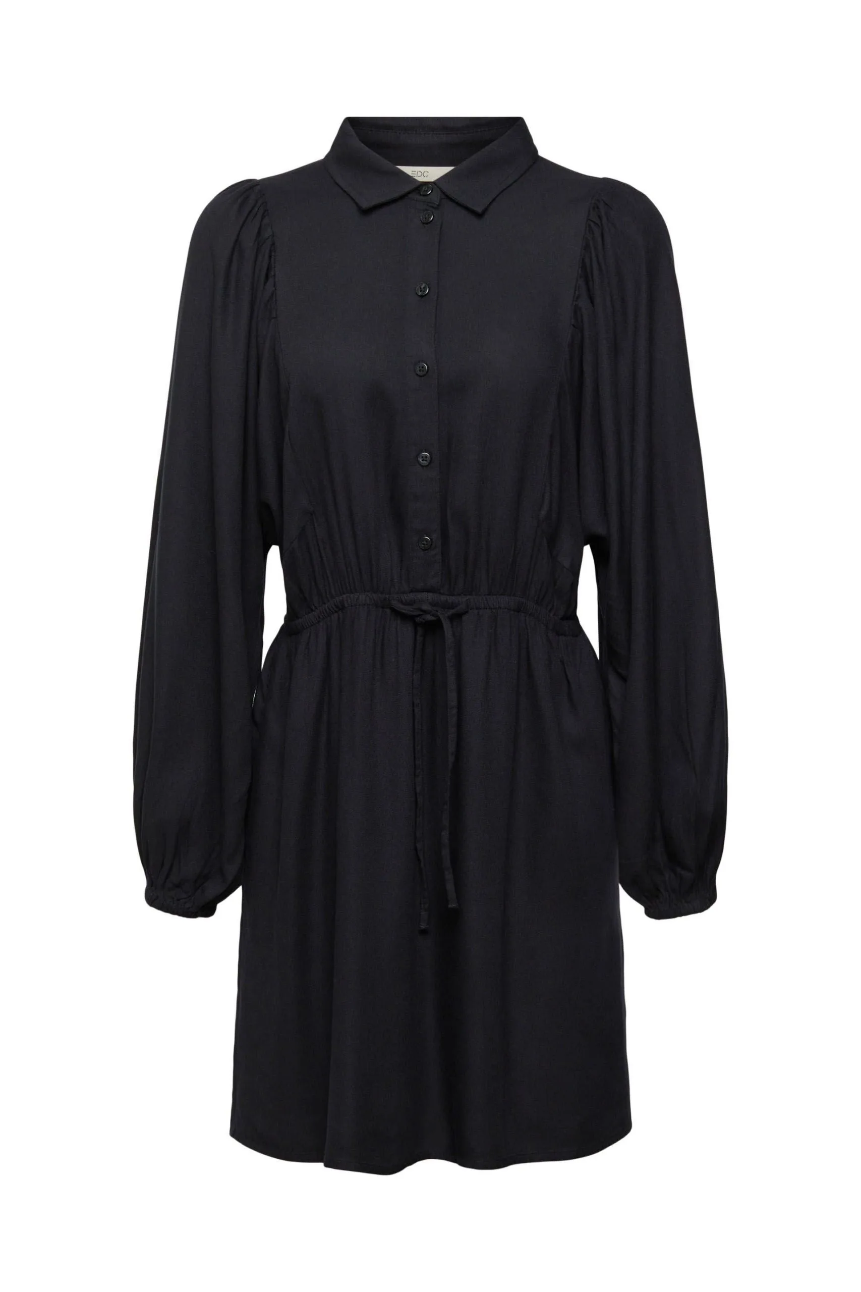 Edc By Esprit Kleid Mit Durchzugband Black