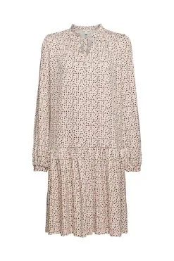 Edc By Esprit Kleid Mit Rüschen-Details Sand