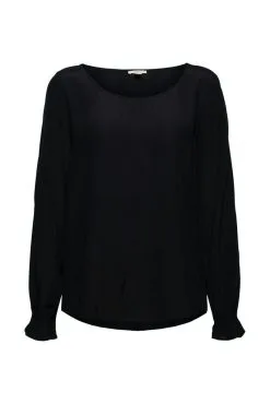 Edc By Esprit Langarmbluse In Black