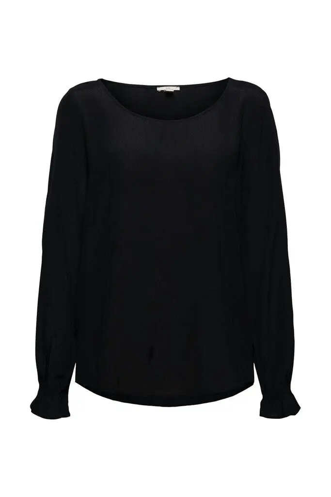 Edc By Esprit Langarmbluse In Black