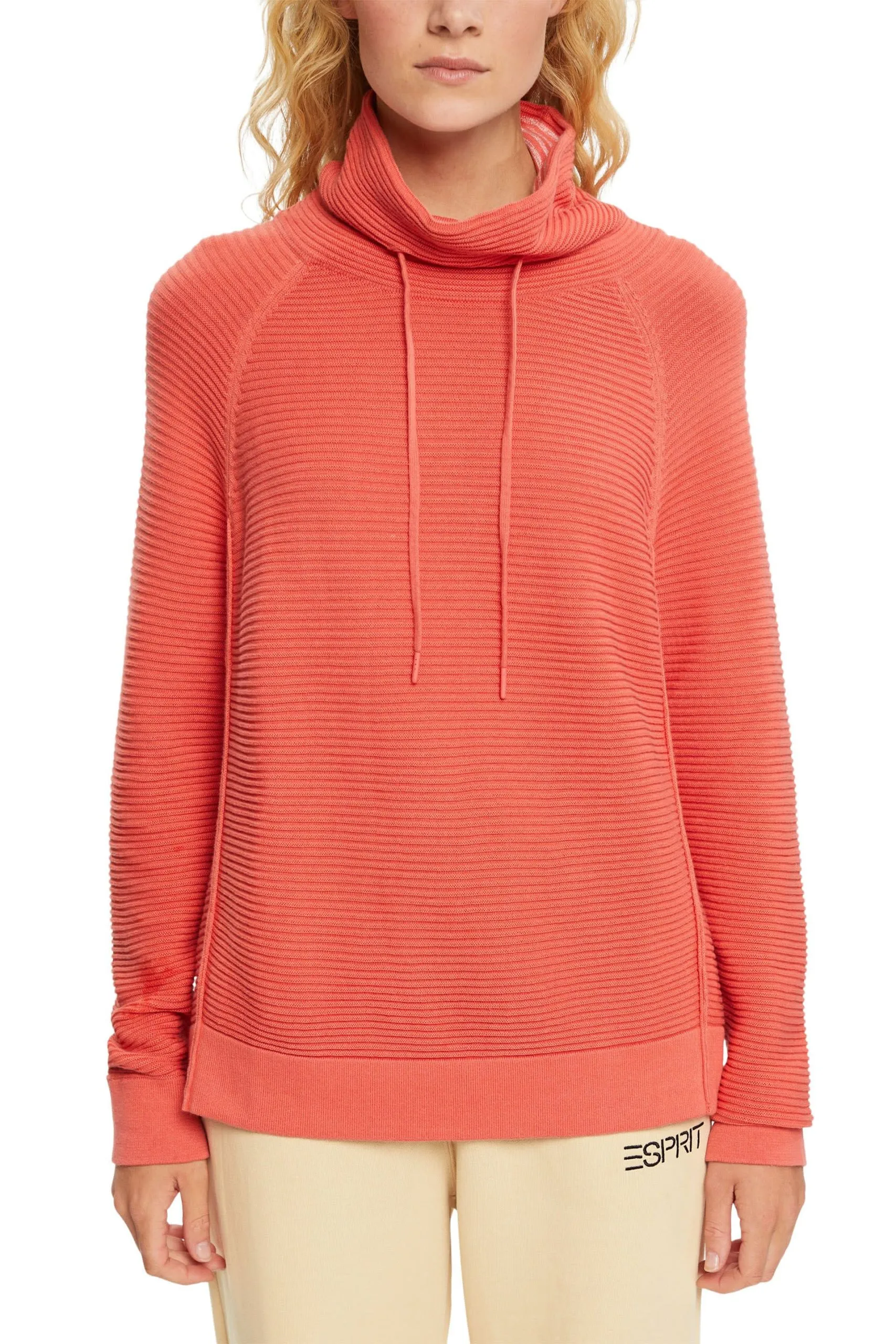 Edc By Esprit Pullover Mit Trichterausschnitt Coral – Bild 2