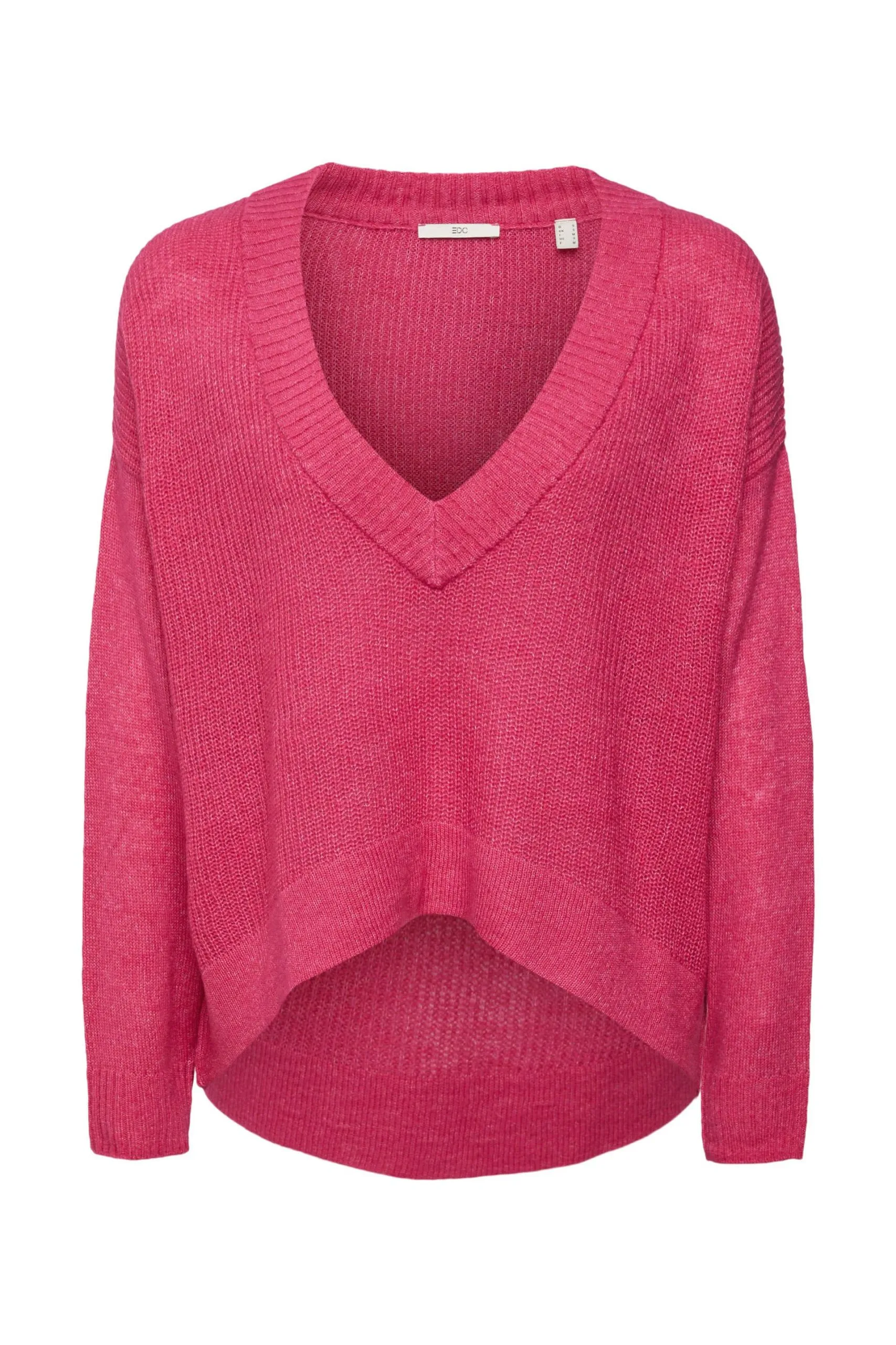 Edc By Esprit Pullover Mit V-Neck Pink Fuchsia