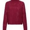 Edc By Esprit Stehkragen-Zopfstrickpullover Cherry Red