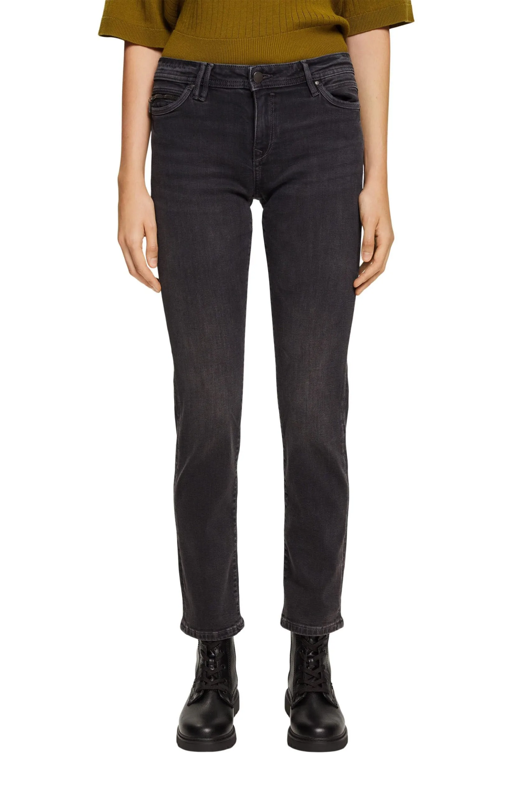 Edc By Esprit Straight Leg Jeans Black Dark Washed – Bild 2