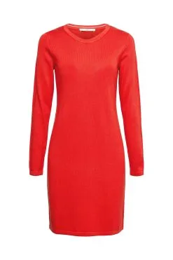 Edc By Esprit Strickkleid In Midilänge Orange Red