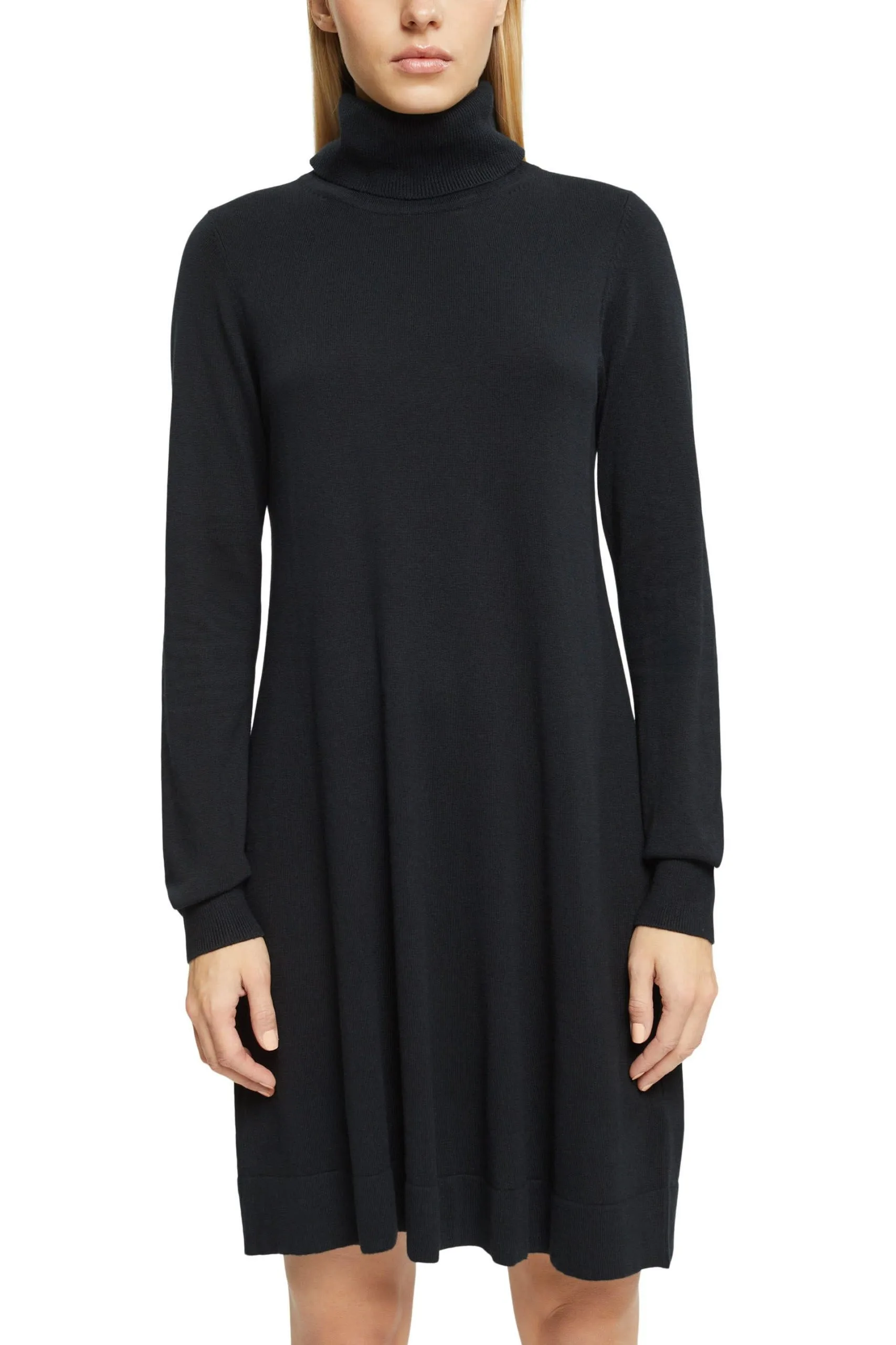 Edc By Esprit Strickkleid Mit Rollkragen Black – Bild 2
