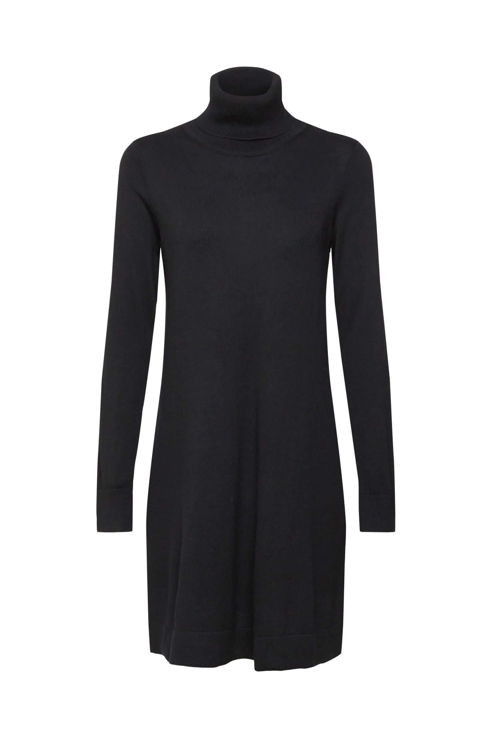 Edc By Esprit Strickkleid Mit Rollkragen Black