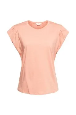 Edc By Esprit T-Shirt Mit Gerafften Schultern Peach