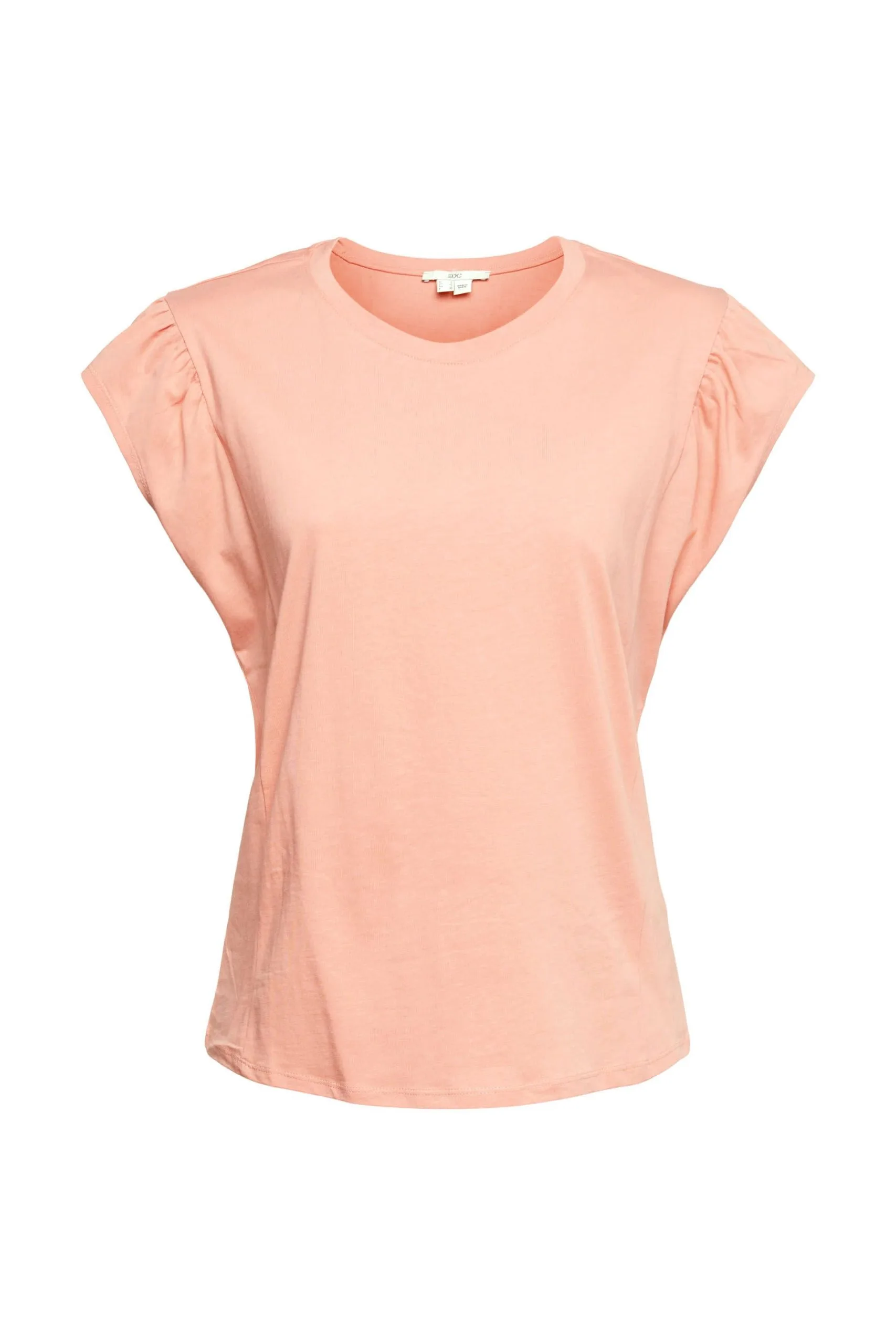 Edc By Esprit T-Shirt Mit Gerafften Schultern Peach