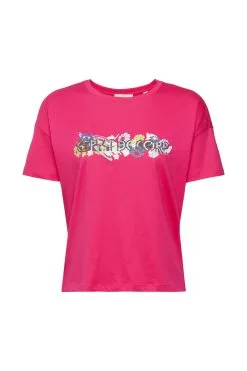 Edc By Esprit T-Shirt Mit Print Pink Fuchsia