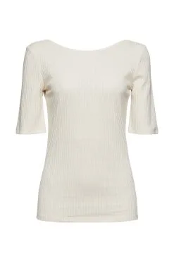 Edc By Esprit T-Shirt Mit Rückenausschnitt Off White