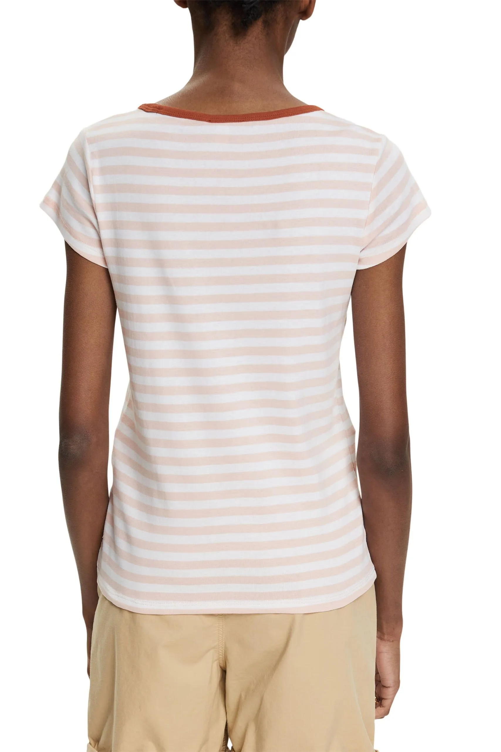 Edc By Esprit T-Shirt Mit Streifenmuster Dusty Nude – Bild 3