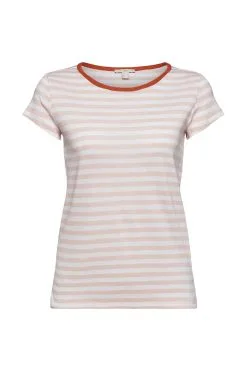 Edc By Esprit T-Shirt Mit Streifenmuster Dusty Nude