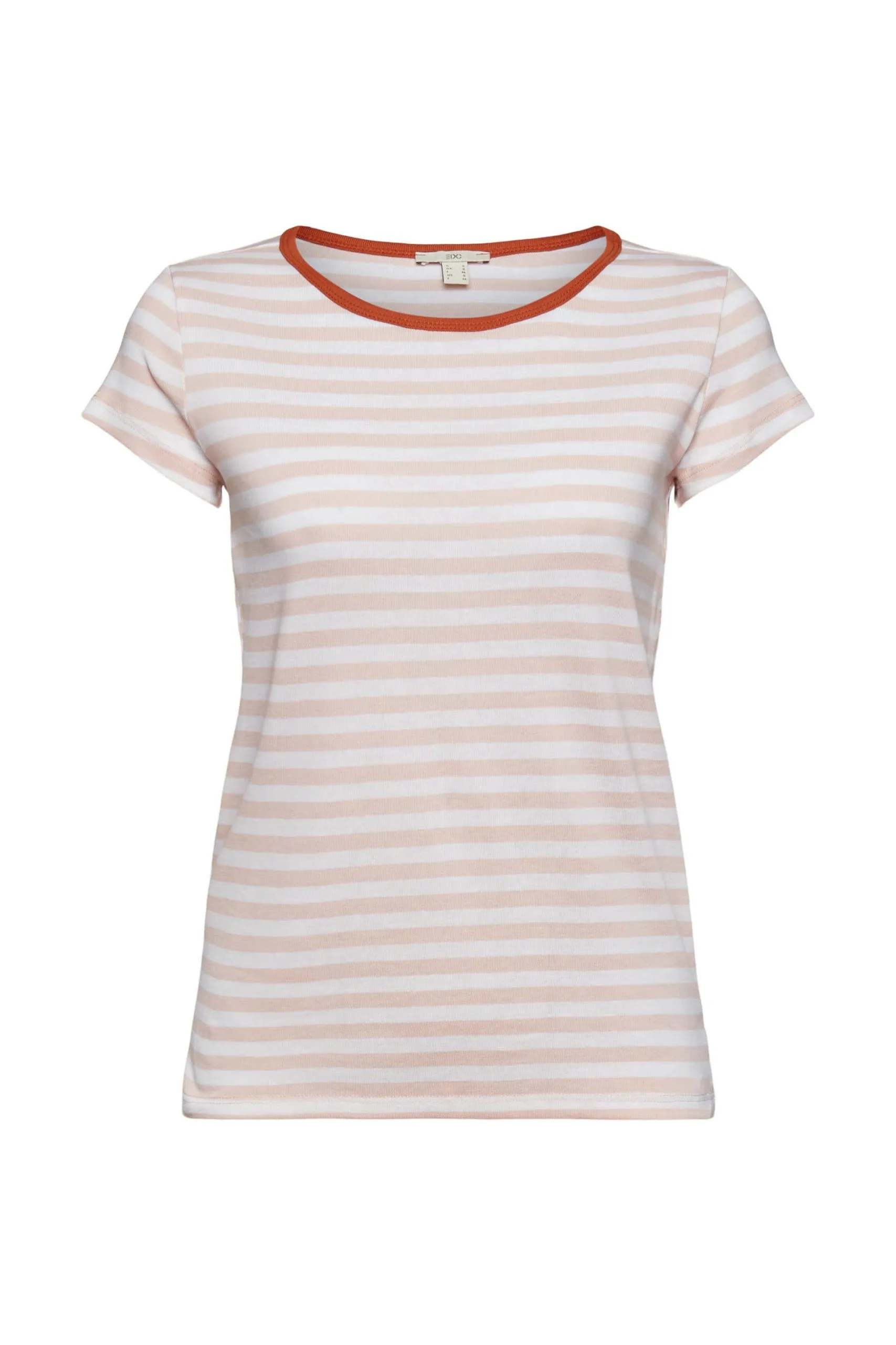 Edc By Esprit T-Shirt Mit Streifenmuster Dusty Nude