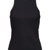 Edc By Esprit Tank Top In Gerippter Optik Black
