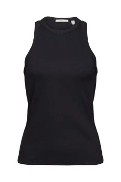 Edc By Esprit Tank Top In Gerippter Optik Black