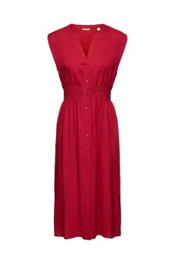 ESPRIT Ärmelloses Strandkleid Dark Red