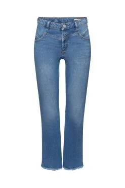 ESPRIT Ausgestellte Baumwolljeans Mit Mittlerer Bundhöhe Blue Medium Washed