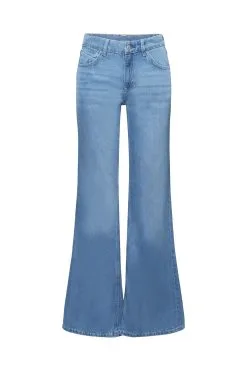 ESPRIT Ausgestellte Retro-Jeans Mit Mittelhohem B Blue Light Washed