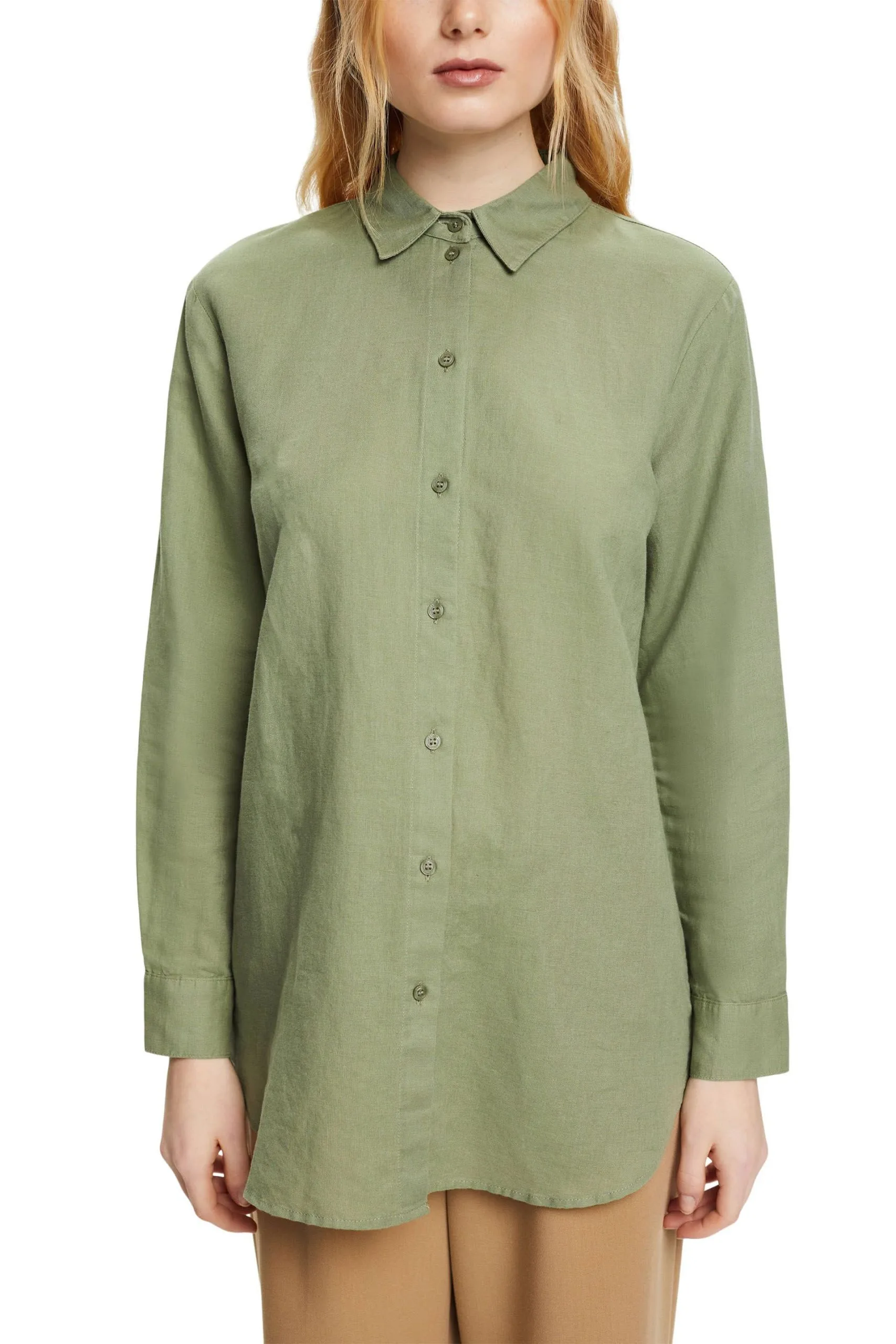 ESPRIT Bluse Aus Mix Light Khaki – Bild 2