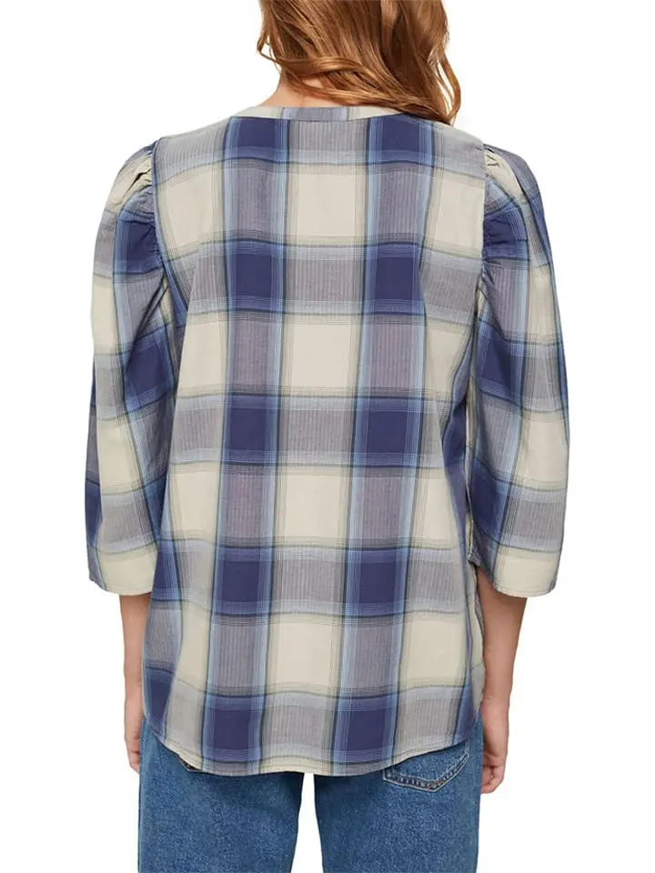 ESPRIT Bluse In Blau/ Creme – Bild 2