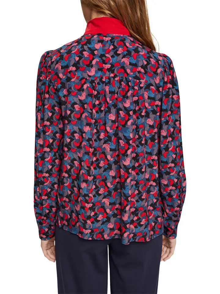 ESPRIT Bluse In Blau/ Rot – Bild 3