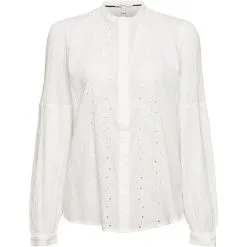 ESPRIT Bluse In Perlweiß