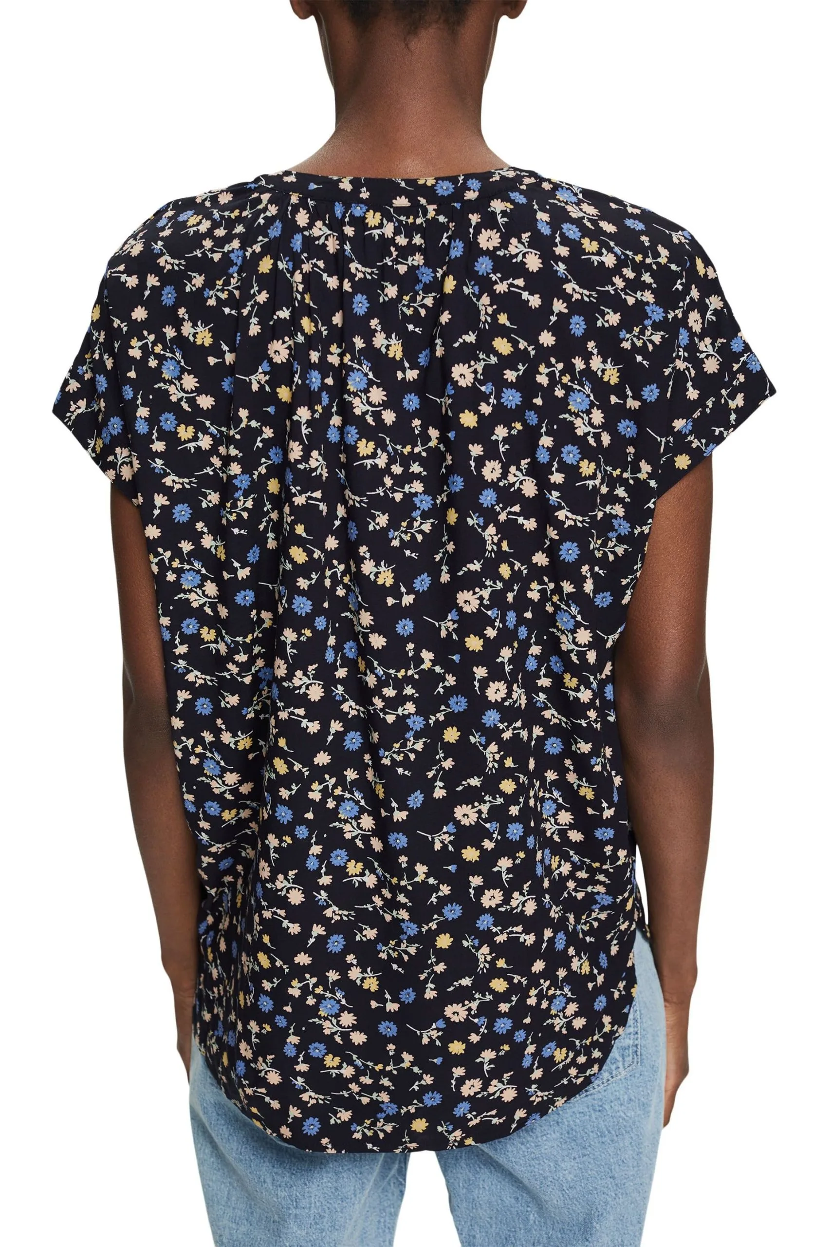 ESPRIT Bluse Mit Blumenmuster Navy – Bild 3