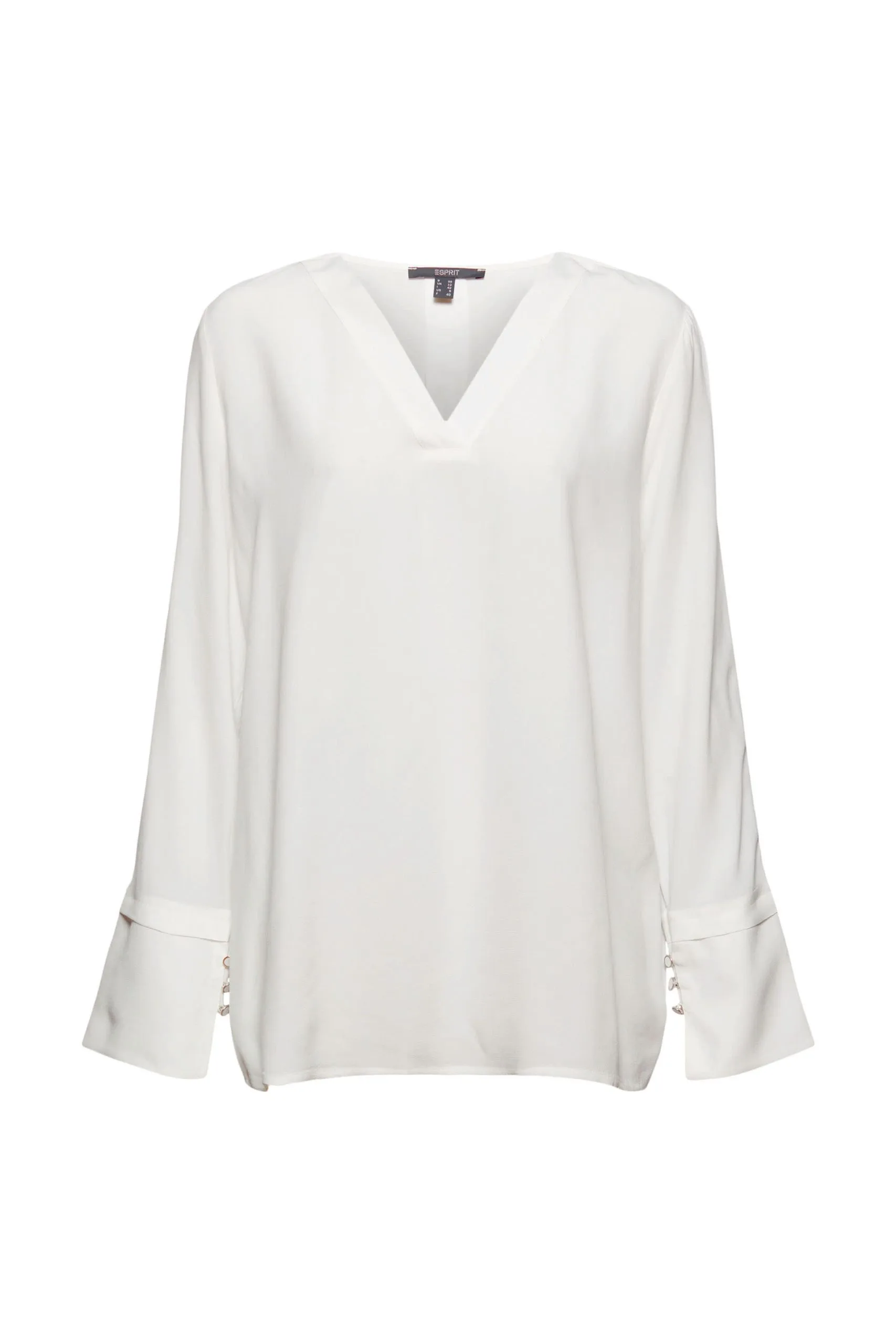 ESPRIT Bluse Mit Breiten Manschetten Off White