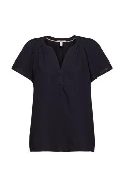 ESPRIT Bluse Mit Crinkle-Effekt Black