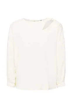 ESPRIT Bluse Mit Cut-out-Detail Ice