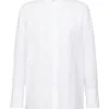 ESPRIT Bluse Mit Rundem Ausschnitt, Organische White