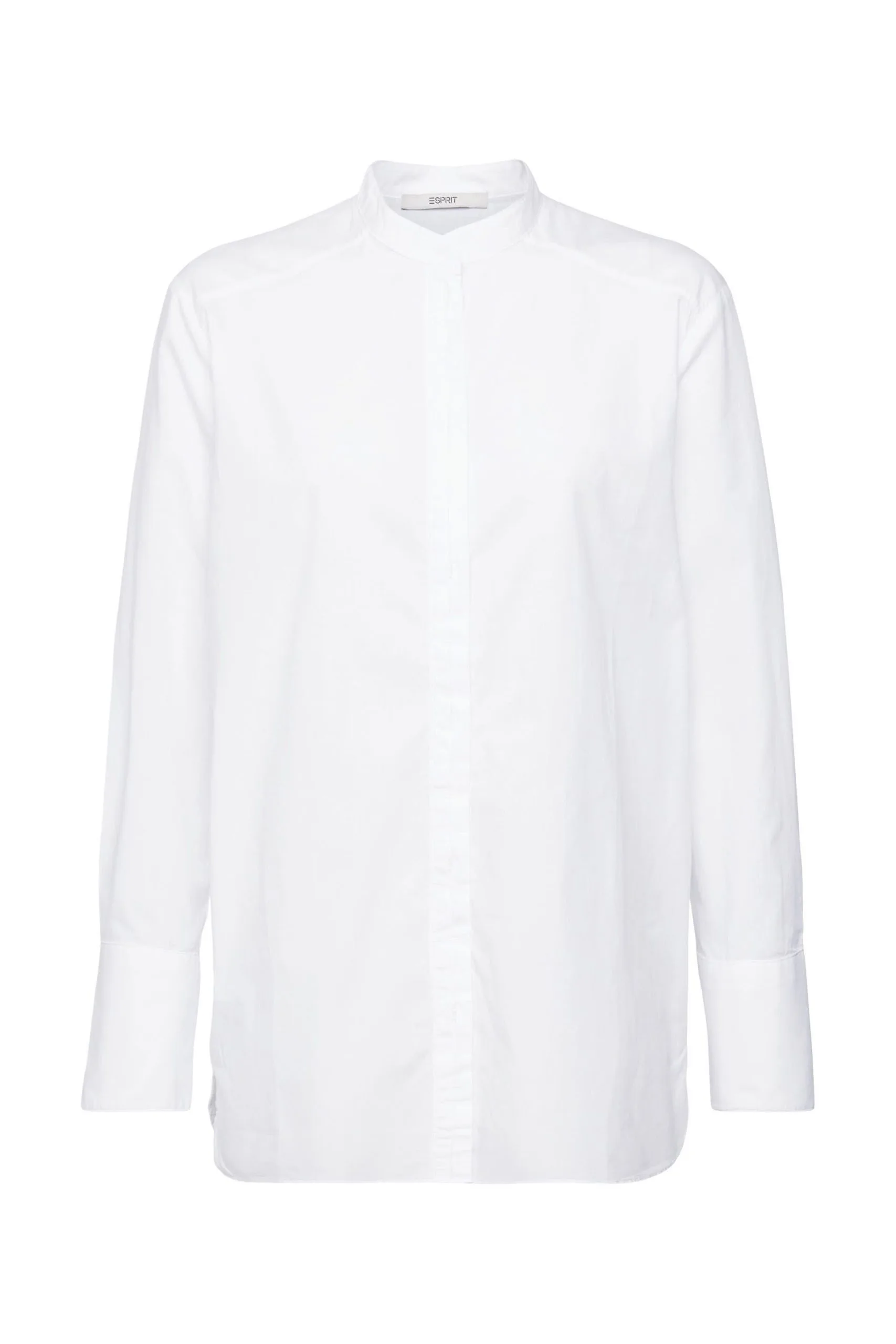 ESPRIT Bluse Mit Rundem Ausschnitt, Organische White