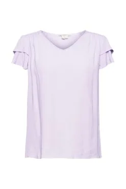 ESPRIT Bluse Mit Volantärmeln Lilac