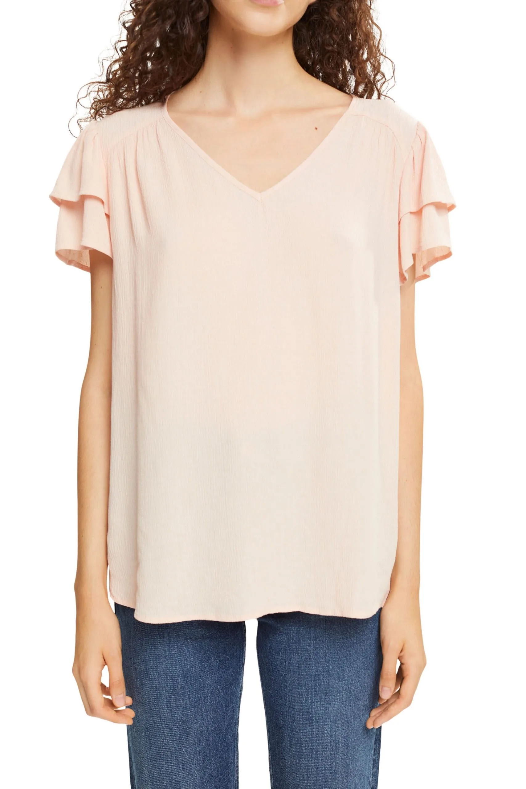 ESPRIT Bluse Mit Volantärmeln Nude – Bild 2