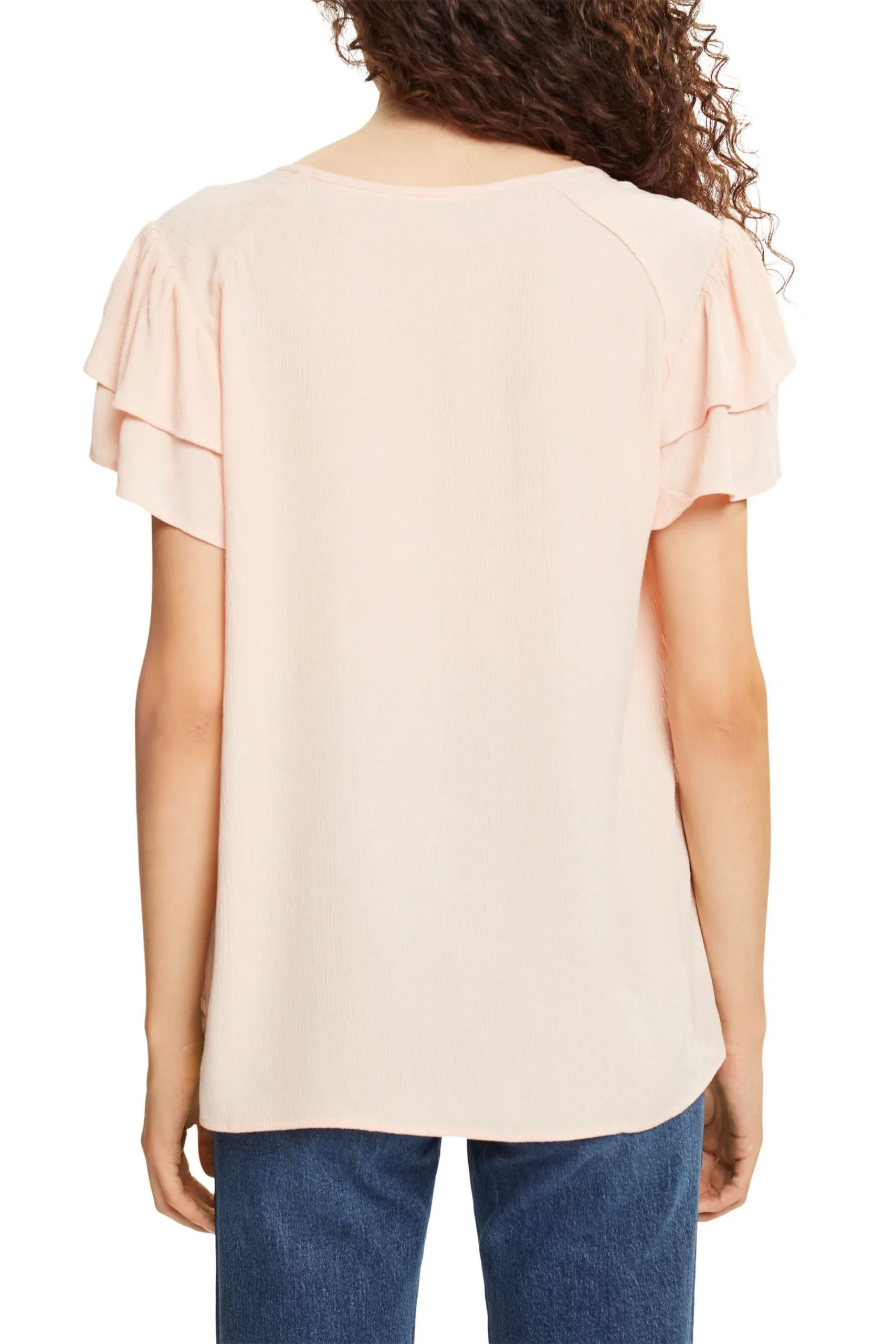 ESPRIT Bluse Mit Volantärmeln Nude – Bild 3