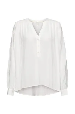 ESPRIT Bluse Mit Webmuster Off White