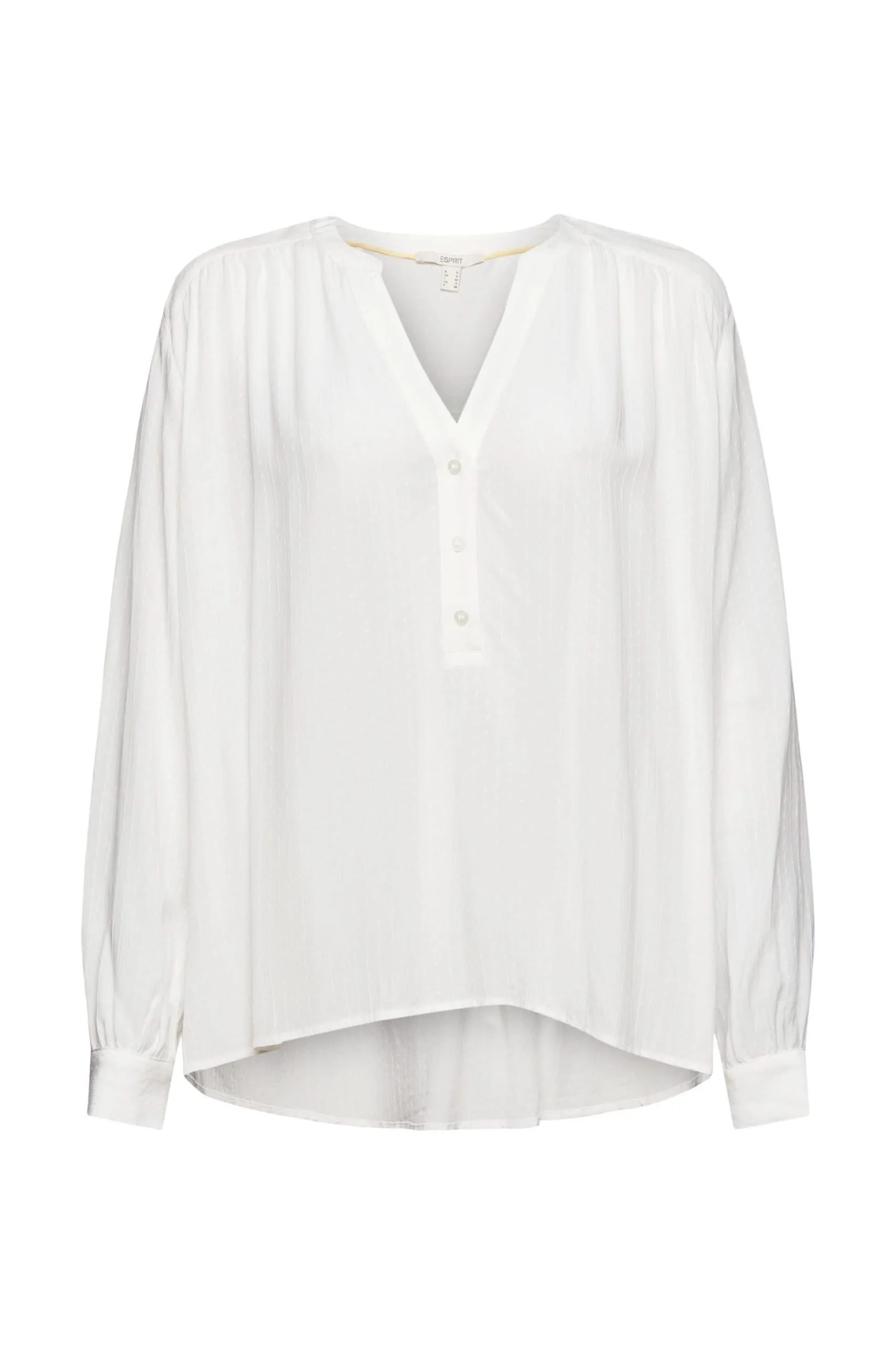 ESPRIT Bluse Mit Webmuster Off White